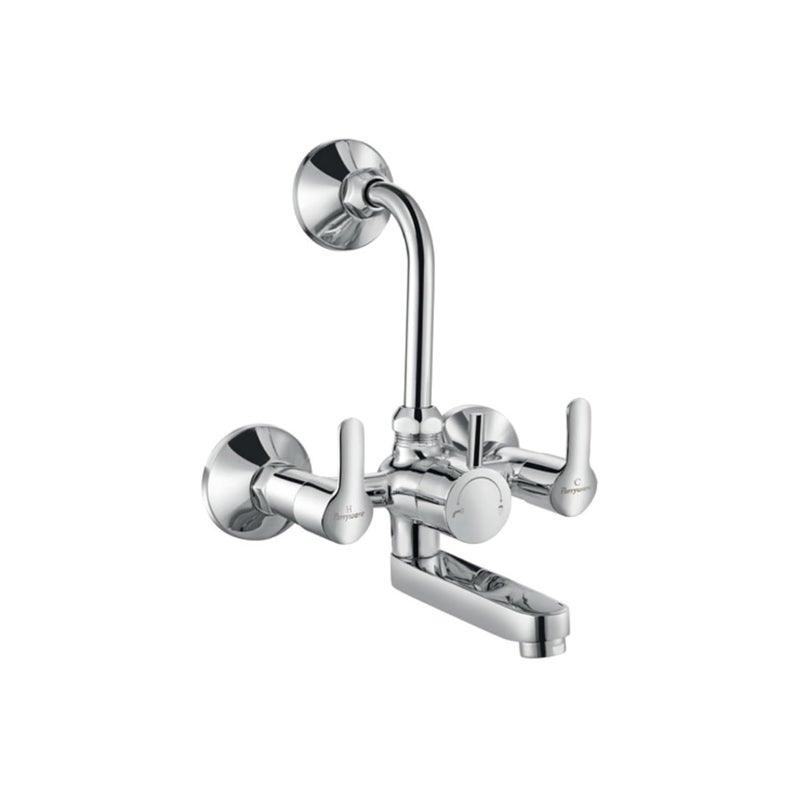 PRUNO Wall Mixer 2-in-1 | Hot and Cold Shower Mixer | Brass with Chrome Finish | T5816A1