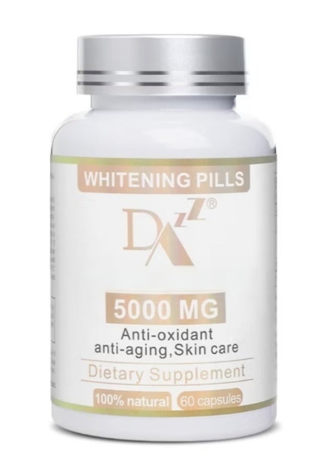 DAZZEL Whitening Pills 60 Capsules 5000 Mg Effective Skin Lightening Supplement Dark Spots Melasma And Acne Scar Remover - Image 1