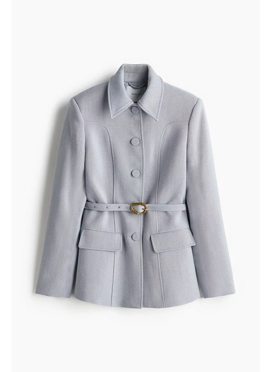 H&M Belted Twill Jacket