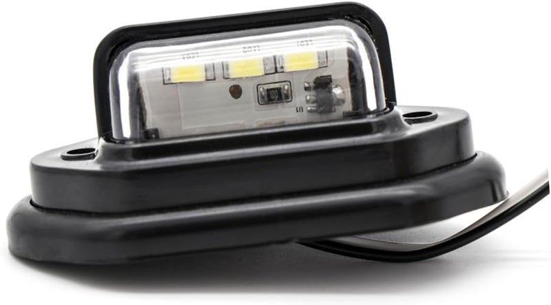 Unomor 10 قطع من أضواء المؤشر الجانبية المصنوعة من الصمامات الثنائية الباعثة للضوء (LED)، للشاحنات والمقطورات والكارافانات، بلون أسود متين وسهلة التركيب. - Image 1
