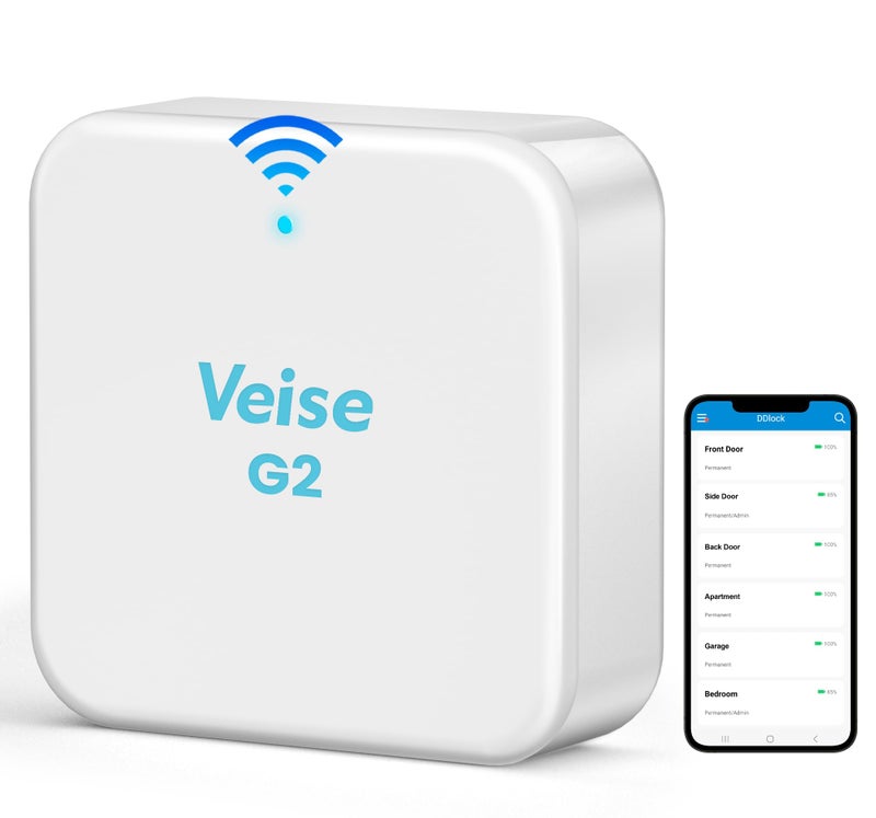 Veise G2 Gateway, Smart Deadbolt Wi-Fi Gateway, Remote Control, Compatible with DD Lock APP and TT Lock APP Remote Control - Image 1