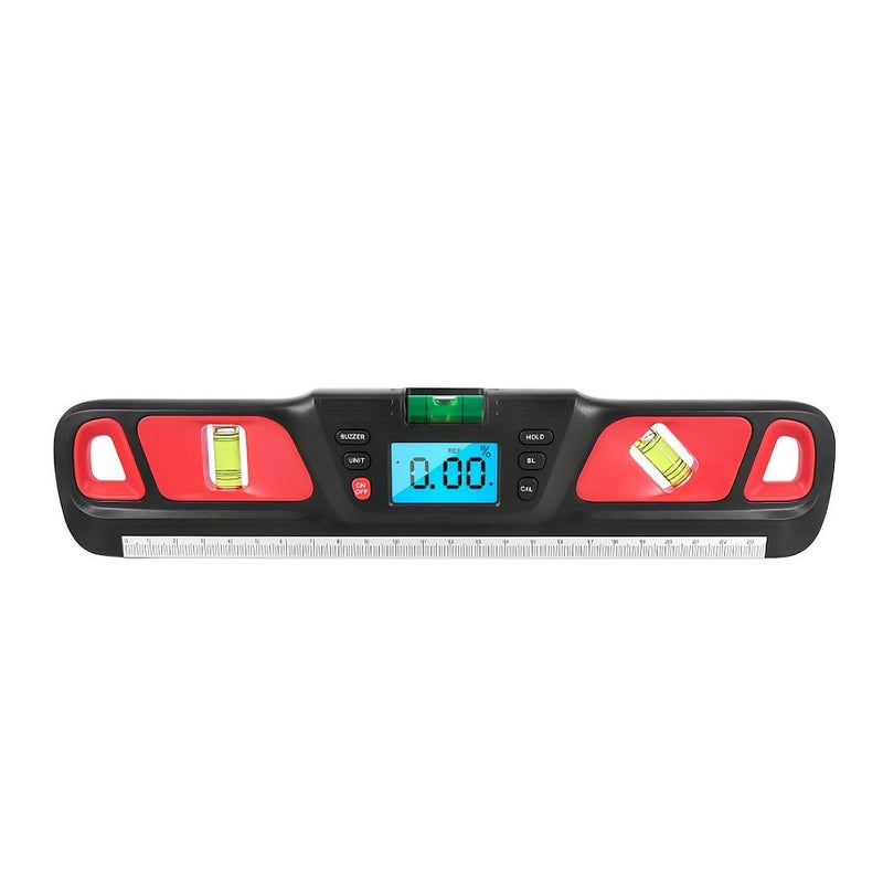 Yellow Digital Bubble Level With LED Display And Magnetic Base For Construction Home Renovation - Image 3