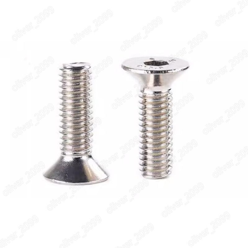 12.9 Steel Bolts - 10pcs M7-1.0 x 60mm Countersunk Flat Head Bolts - Nickel Plated Hex Socket Screws for Automotive Machinery Industrial Fabrication - Image 3