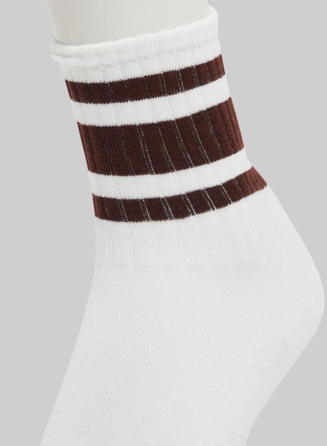 Styli Active White Striped Yoga Socks - Image 2