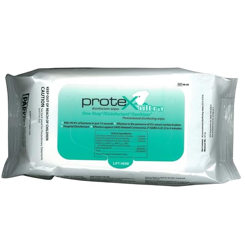 PROTEX Parker Labs 48-40 Protex Disinfectant Textured Wipes - 6.5" X 6" (Pack of 60 Wipes) (48121) - Image 2