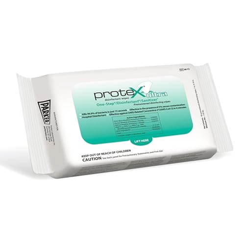 PROTEX Parker Labs 48-40 Protex Disinfectant Textured Wipes - 6.5" X 6" (Pack of 60 Wipes) (48121) - Image 5