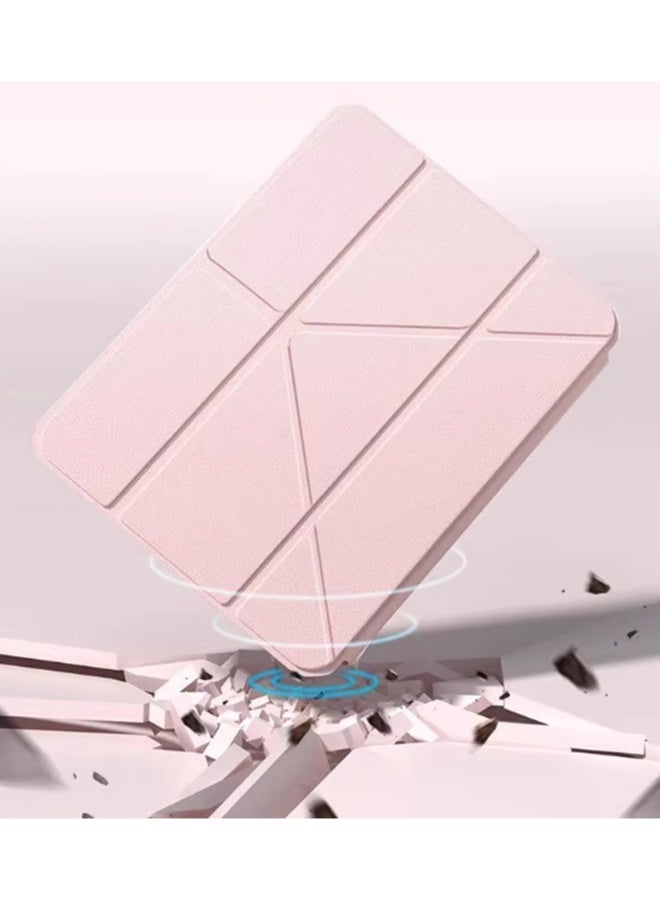 اليشمك ل سامسونج غالاكسي تاب A9 زائد غطاء الحالة, ثلاثي طي تصميم على شكل Y, زاوية متعددة, الجلد غطاء اللوح مع فتحة القلم, تلقائي الاستيقاظ / النوم, الوردي - Image 2