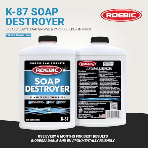 Roebic K-87-SD, Grease And Paper Digester: Exclusive Bacteria Eliminates Buildup in Septic Tank Pipes - 32 Fl Oz (Pack of 1) - Image 2