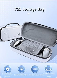 Generic Carrying Case For PS5 PlayStation Portal remote player Shockproof Portable Storage Bag Anti Scratch Travel Storage Case with Mesh Pocket for PlayStation Portal Console- Easy Clean Case  - Image 3
