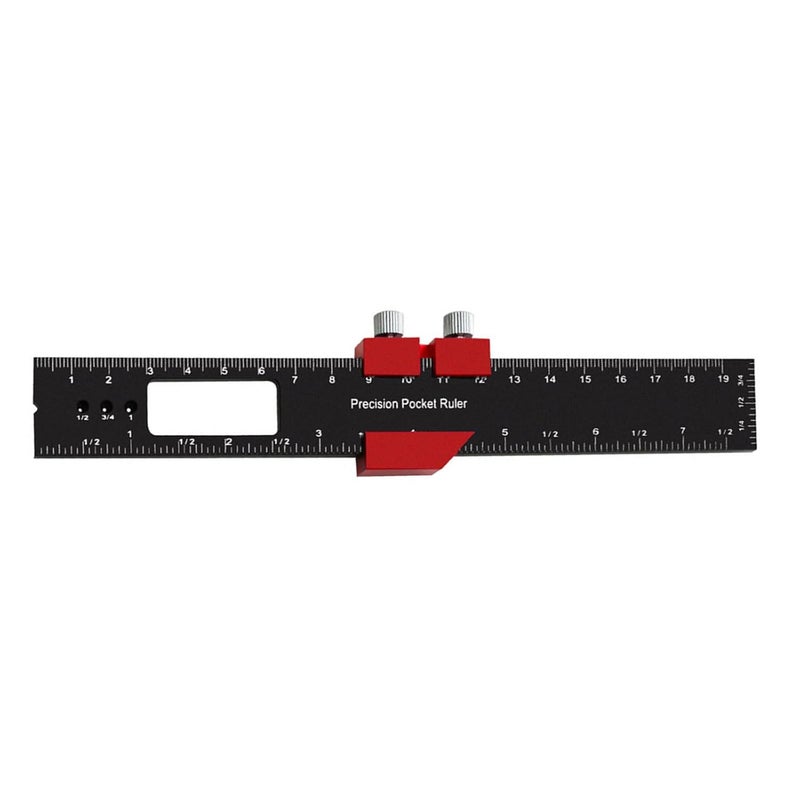 200mm Professional Woodworking Scribing Ruler Inch Metric Track Slide Measuring Marking Gauge - Image 1