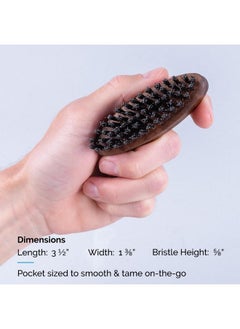 Zeus Vegan Pocket Beard Brush, Soft Bristle & Animal-Free Grooming Brush For Taming & Styling Beard - Made In Germany (N73)  - Image 5