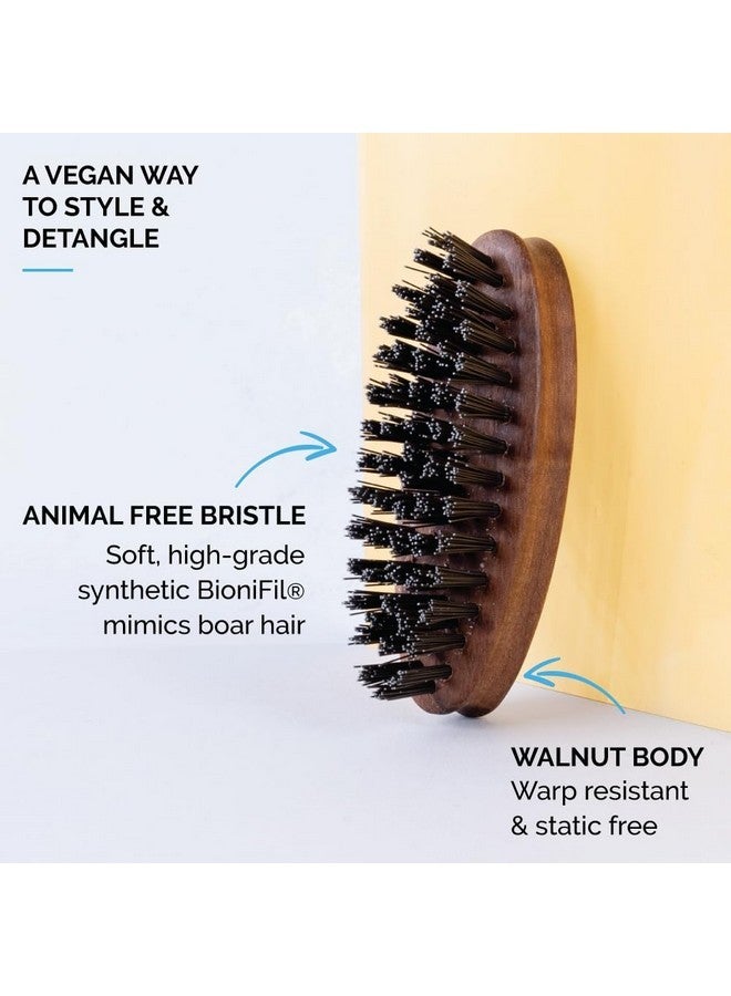 Zeus Vegan Pocket Beard Brush, Soft Bristle & Animal-Free Grooming Brush For Taming & Styling Beard - Made In Germany (N73) - Image 2