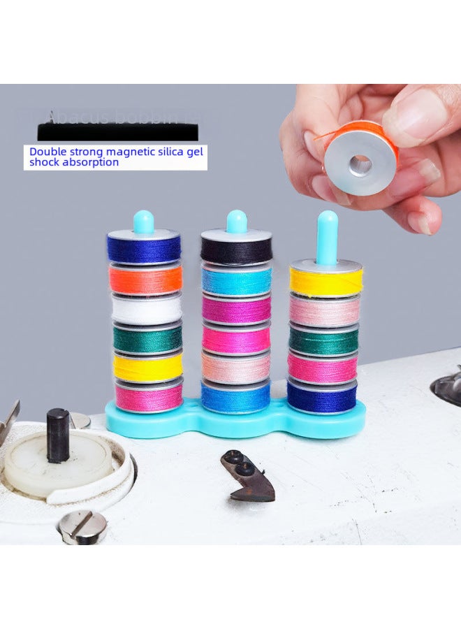 Magnetic Wire Core Rack Special Bobbin Rack For Clothing Sewing Machine Bobbin Storage Rack Without Installation And Convenient Storage-Color:Matcha Green (four Pillars)  - Image 2