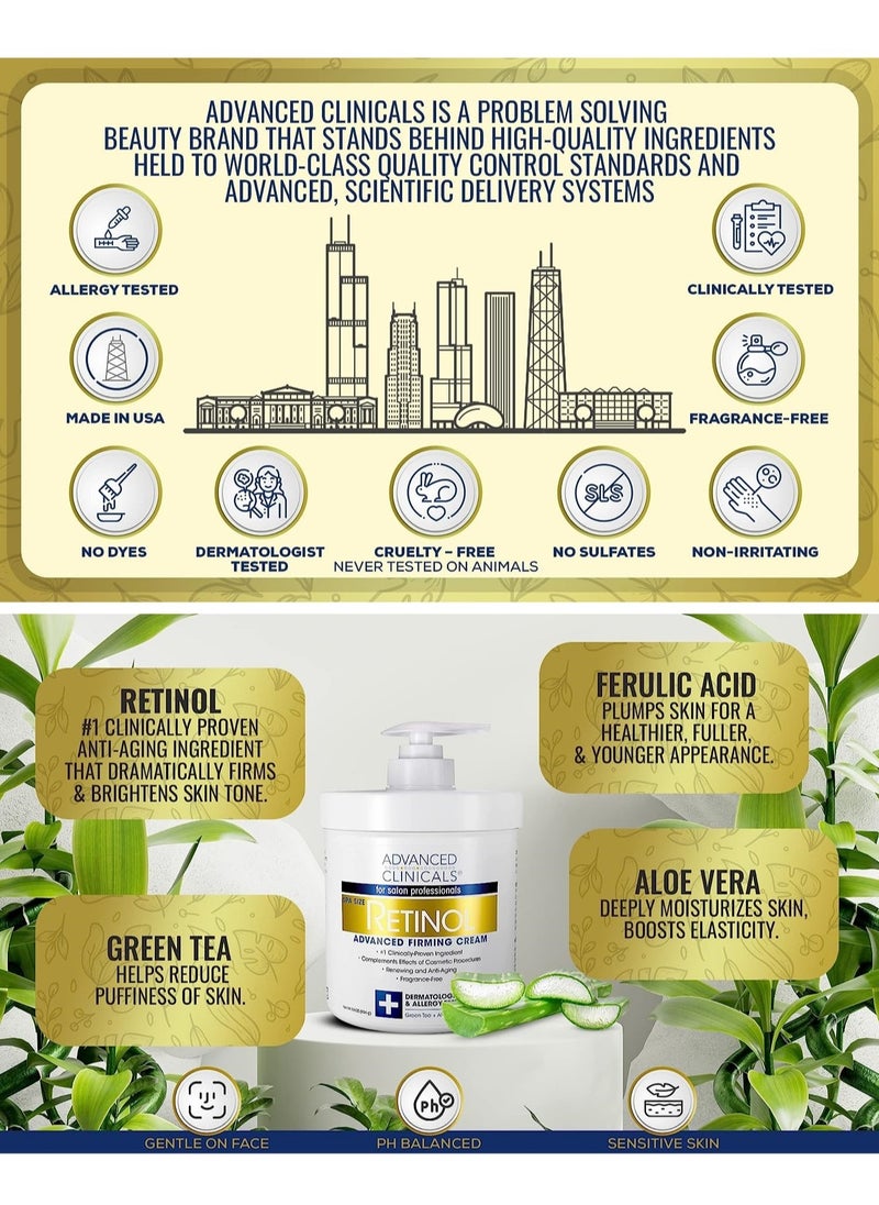 Advanced Clinicals - Advanced Clinicals Original Retinol Advanced Firming Cream 454 g - Image 1