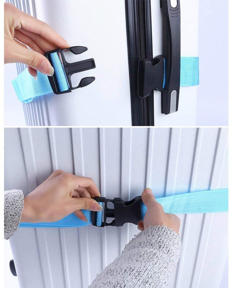 Dayalu Pack of 1 Luggage Strap | Luggage Belt for Suitcase & Trolley Bags | Travel Belt with Quick Release Adjustable Buckle for Suitcase - Blue - Image 4