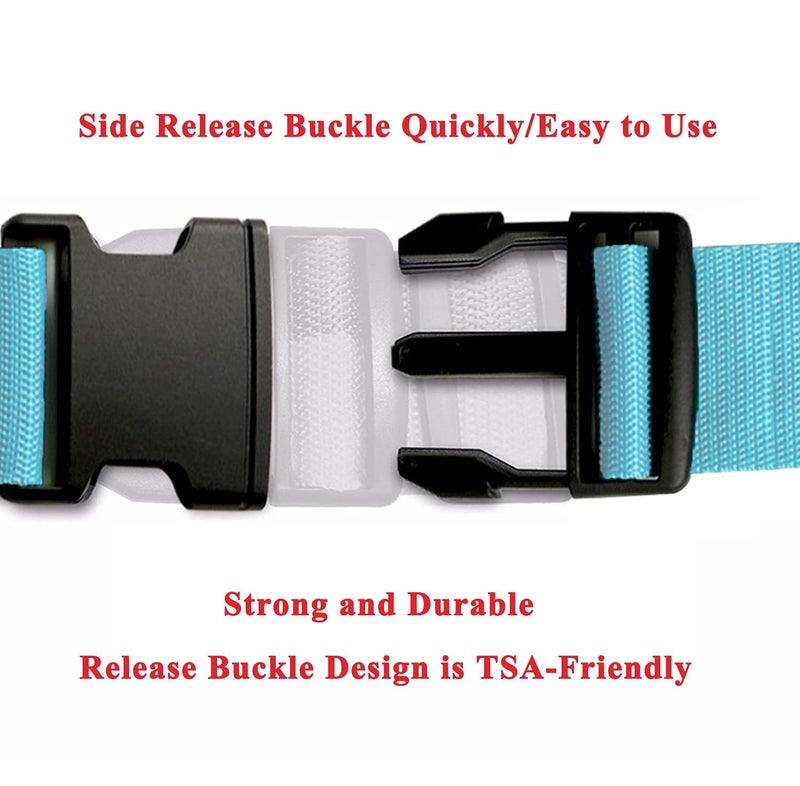 Dayalu Pack of 1 Luggage Strap | Luggage Belt for Suitcase & Trolley Bags | Travel Belt with Quick Release Adjustable Buckle for Suitcase - Blue - Image 5