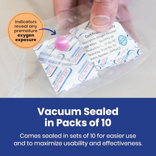 Wallaby 500cc Oxygen Absorbers - 100 Count - for Long Term Food Storage & Survival, Mylar Bags, Canning, Harvest Right Freeze Dryer, Dehydrated, and Preserved Foods - FDA Food Safe 500cc - Image 3