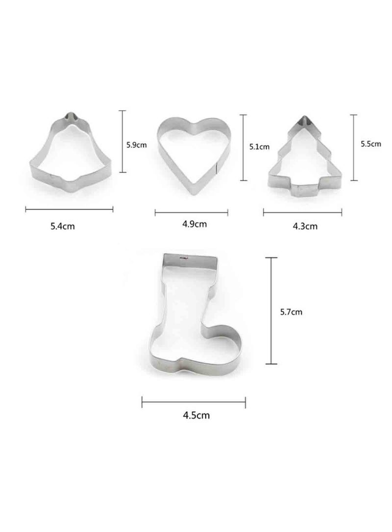 Cake Decor 10 Pcs Christmas Cookies Cutter Bakeware Mould Biscuit Mould Set Sugar Arts Fondant Cake Decoration Tools - Image 3