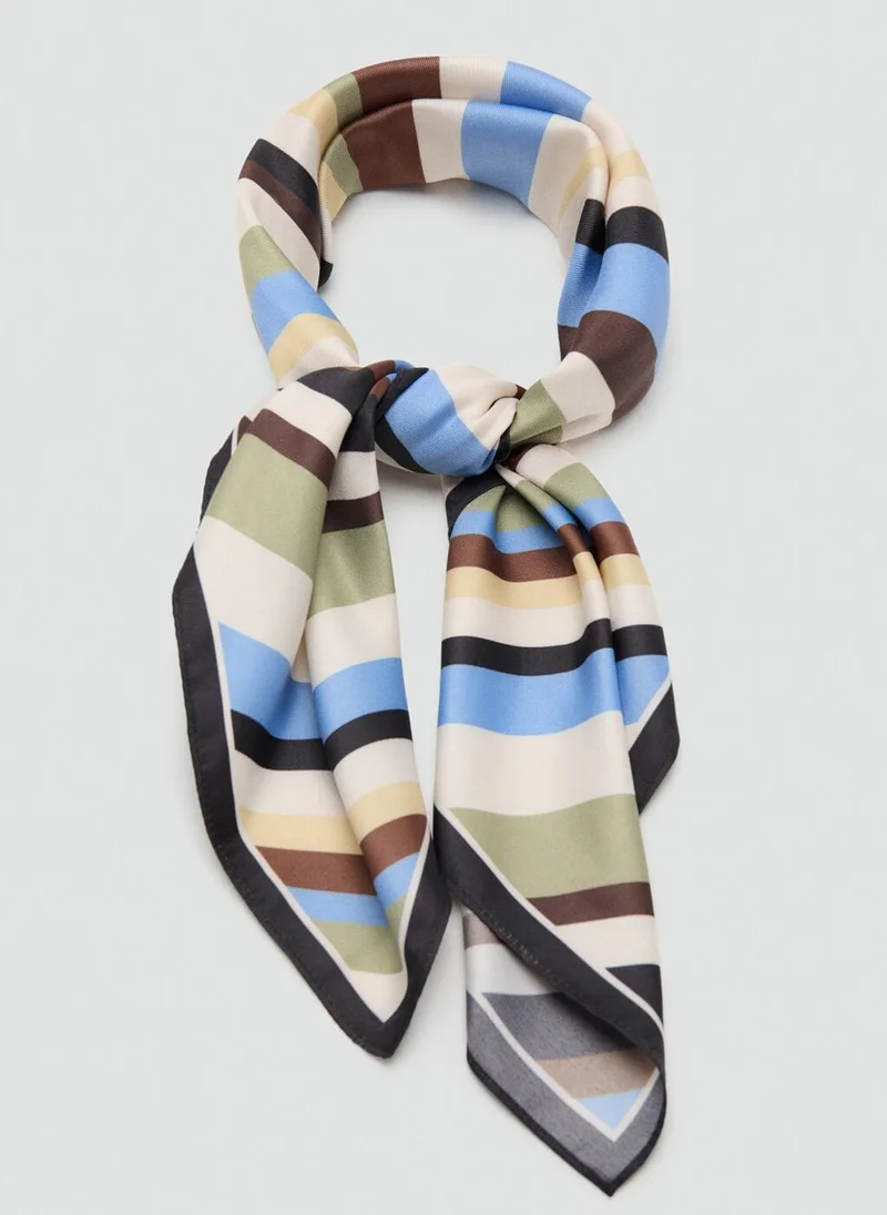 مانجو Check Printed Scarf