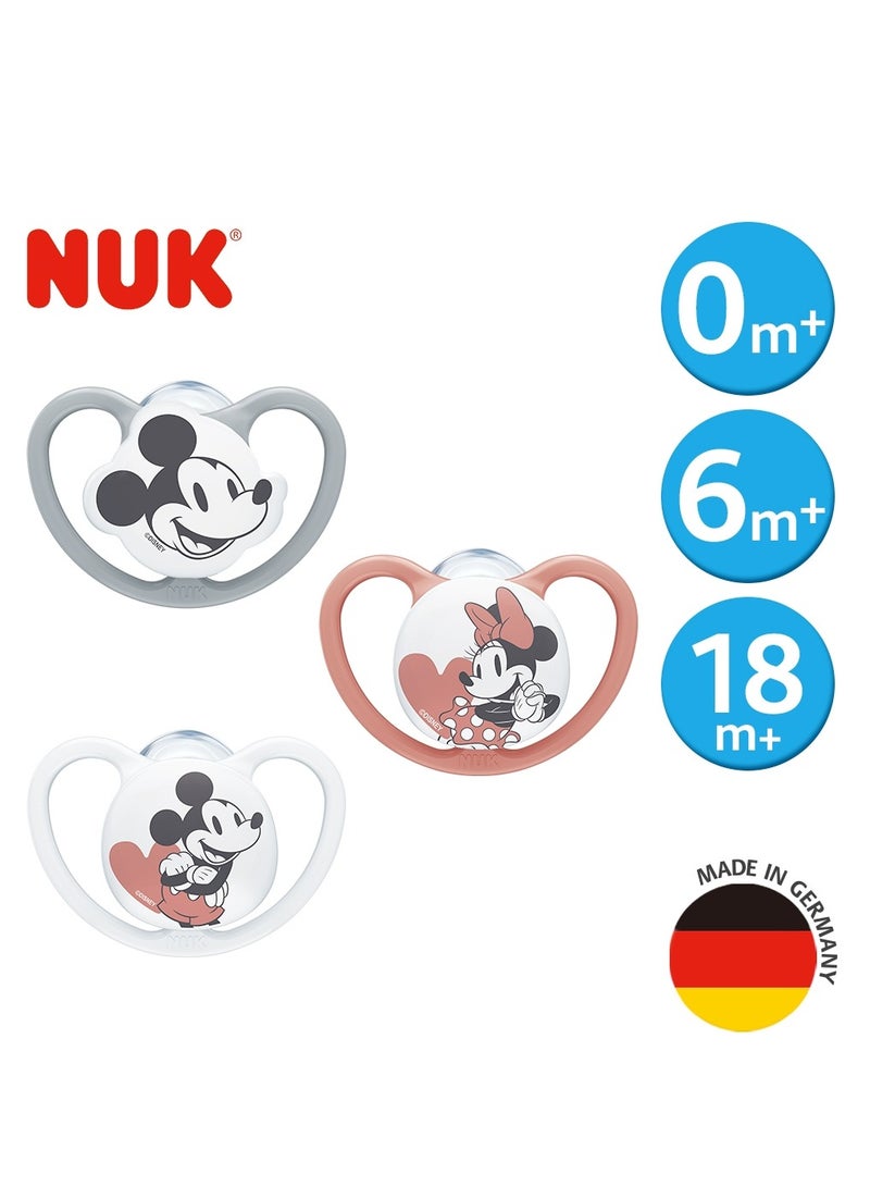 NUK Space Orthodontic Silicone Soother Disney Mickey Mouse Pack Of 2 - Image 3