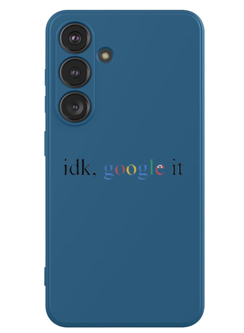 Theodor Protective Slim Fit Case Liquid Silicone Cover with Full Body Protection Anti-Scratch Shockproof Case For Samsung Galaxy S24 Plus (Blue) - Google it - Image 1