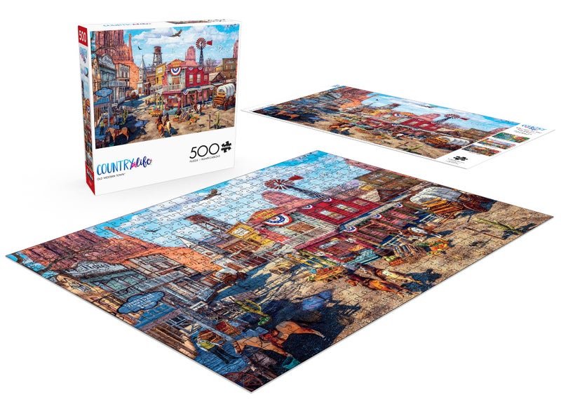 Buffalo Games - Dominic Davison - Old Western Town - 500 Piece Jigsaw Puzzle For Adults -Challenging Puzzle Perfect for Game Nights - Finished Puzzle Size is 21.25 x 15.00 - Image 4