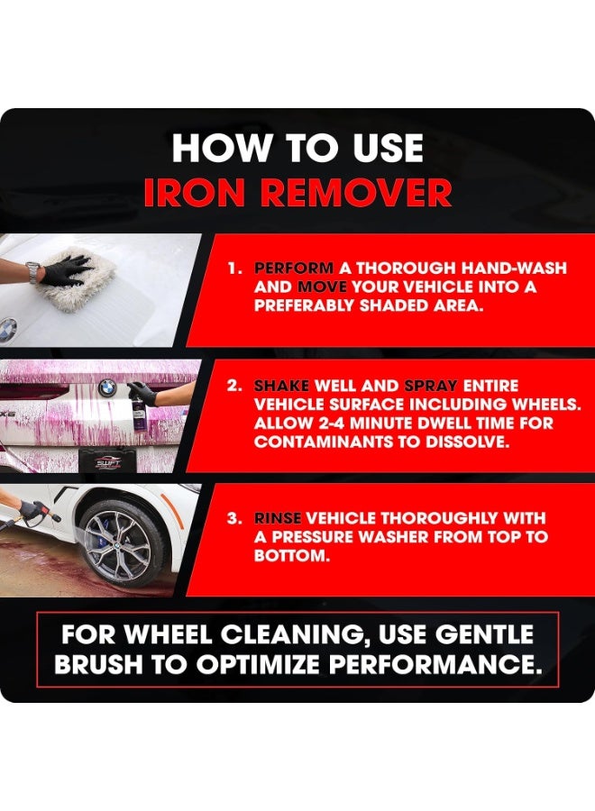 Swift Iron Remover & Wheel Cleaner (2-Pack) – Remove Brake Dust, Iron Oxide & Stuck-On Dirt & Debris from Paint & Wheels | Formula for Decon Car Wash | Preps Paint for Wax Coatings - Image 1
