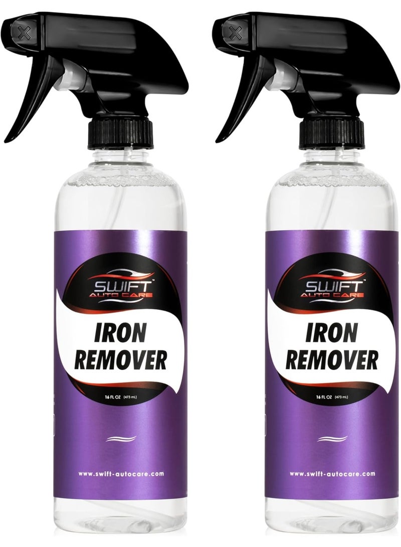Swift Iron Remover & Wheel Cleaner (2-Pack) – Remove Brake Dust, Iron Oxide & Stuck-On Dirt & Debris from Paint & Wheels | Formula for Decon Car Wash | Preps Paint for Wax Coatings - Image 4