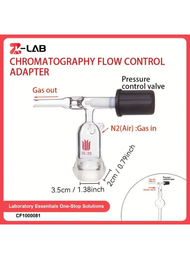 24 40 Grinding Mouth Chromatography Flow Control Valve C1324 Model For Laboratory Use - Image 3