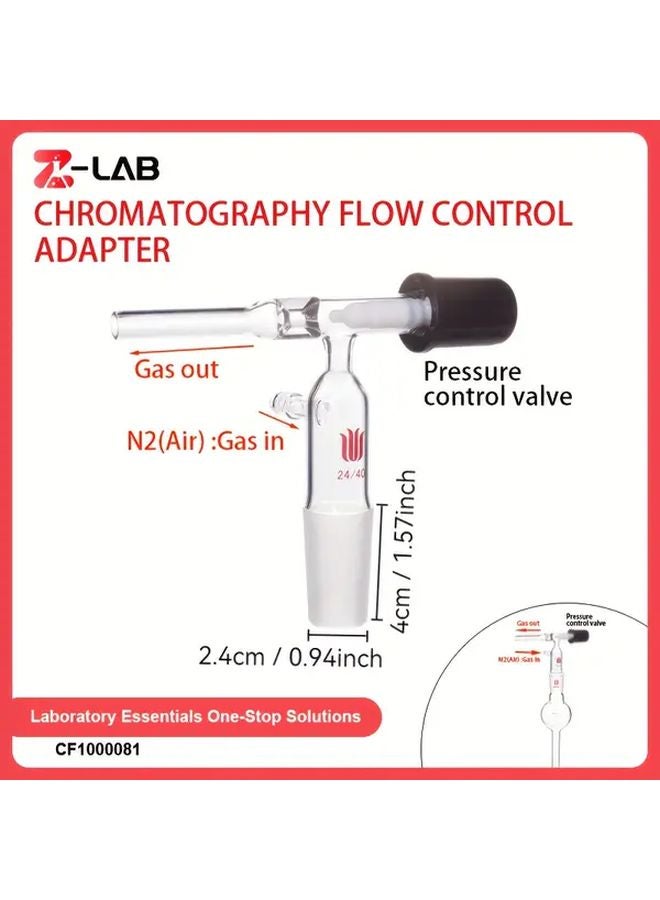 24 40 Grinding Mouth Chromatography Flow Control Valve C1324 Model For Laboratory Use - Image 1