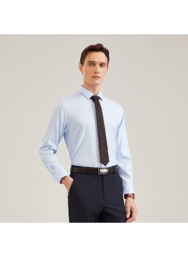 Youngor Autumn And Winter Easy-to Commuter Hidden Stripe Long-sleeve Shirt For Men, 119771i - Image 1