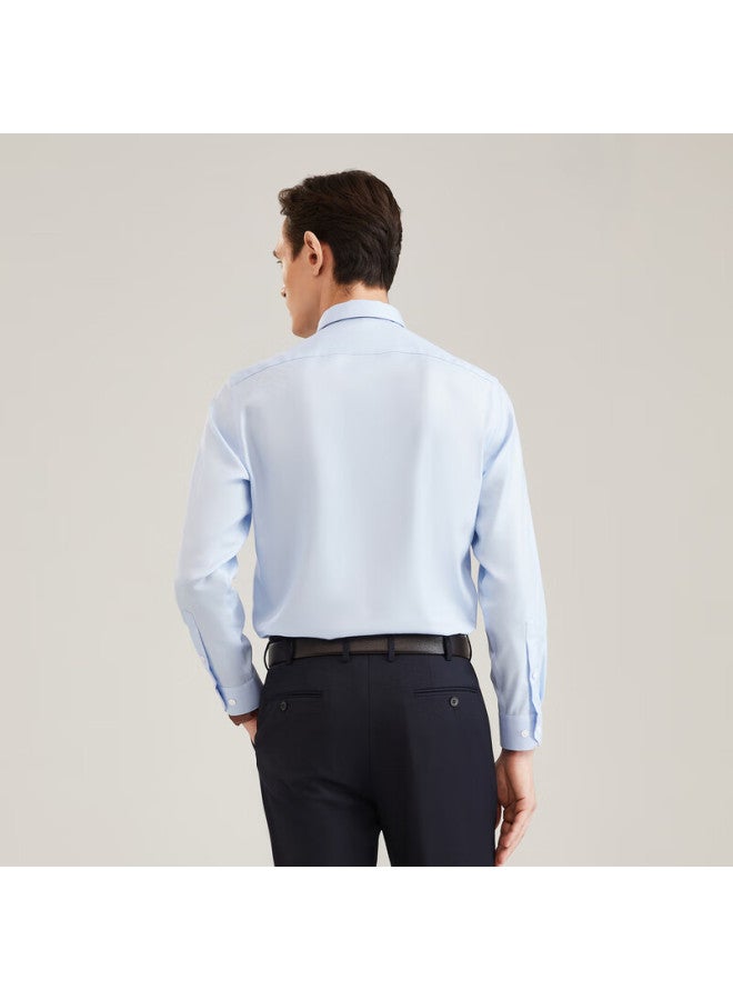 Youngor Autumn And Winter Easy-to Commuter Hidden Stripe Long-sleeve Shirt For Men, 119771i - Image 3