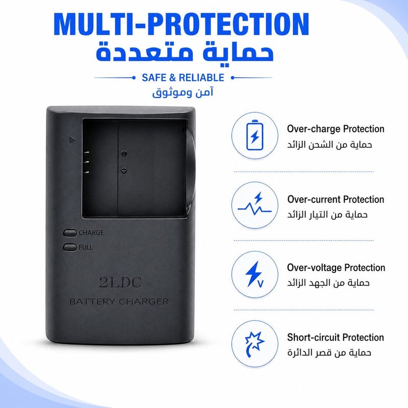 LumsAura CB-2LD CB-2LF Battery Charger Compatible with Canon NB-11L NB-11LH Battery, PowerShot ELPH 110 130 320 340 350 360 HS, IXUS 125 135 140 150 160 170 180 190, A2300 A2400 A2500 A2600 A3400 A3500 A4000 - Image 4