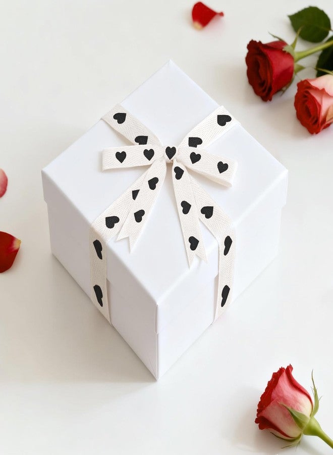 كينجلاك شريط قطني أسود على شكل قلب من كينغليك - 5/8 بوصة × 10 ياردات، شريط طبيعي لعيد الحب لتغليف الهدايا، أشرطة قطنية مائلة على شكل قلب للأعمال اليدوية وباقات الزهور والديكور - Image 5