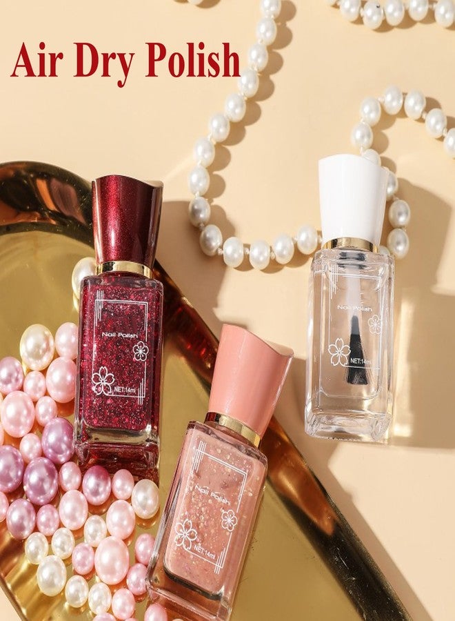 Rosarden طلاء أظافر جل لامع أحمر - يجف بسرعة، جليتر سميك، 14 مل - Image 3