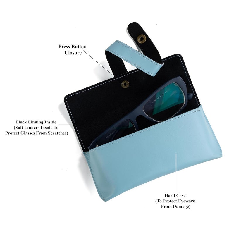 AICA Personalised Name & Charm Leather Sunglass Case Cover for Men & Women | Hard Case Eyewear Cover - Image 4