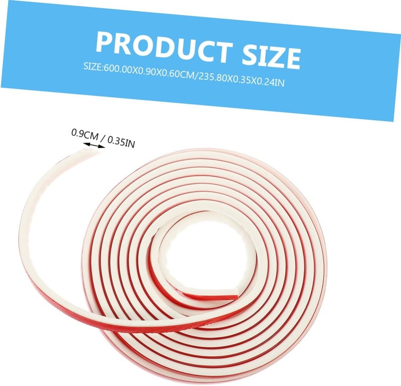 ABOOFAN Thick Door Weather Stripping 6m Door Insulation Strip Foam Insulation Tape Perforated for Sound Reduction - Image 2