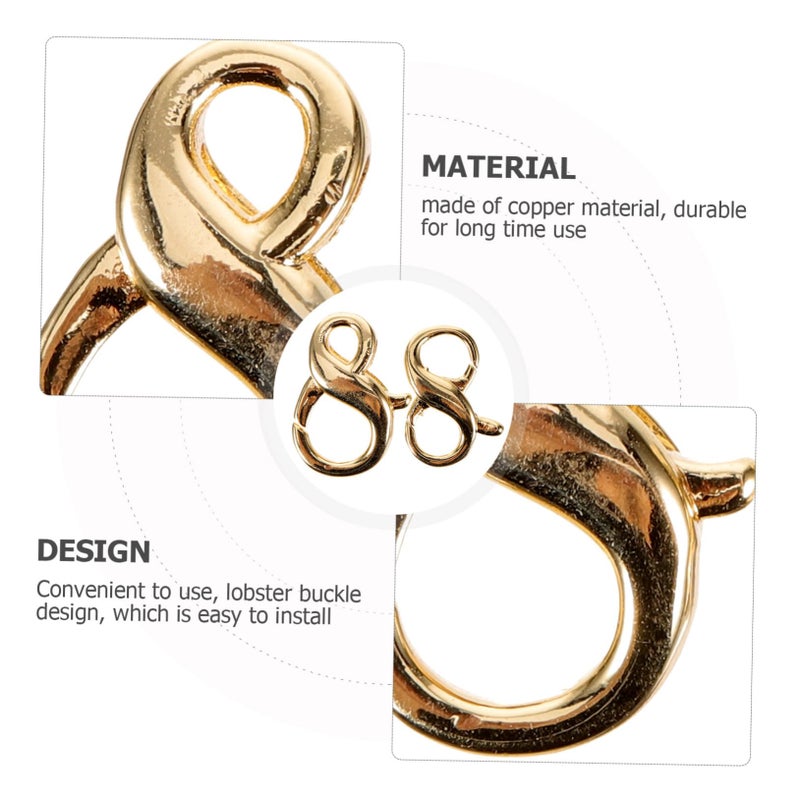 2pcs Gold Heart Elephant Lobster Clasp Jewelry Making Accessories for Necklaces Bracelets - Image 4