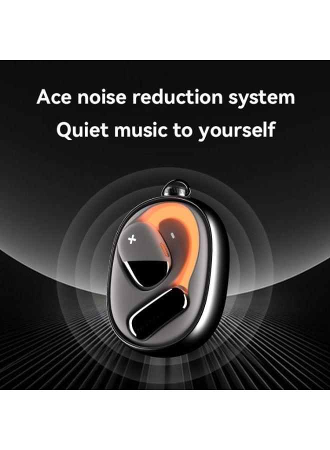 D MOOSTER Dmooster D72 OWS Bluetooth Earphones – Open-Ear Design with LED Lights, ANC Noise Reduction, Bluetooth 5.4, and Smart Touch Control - Black - Image 3