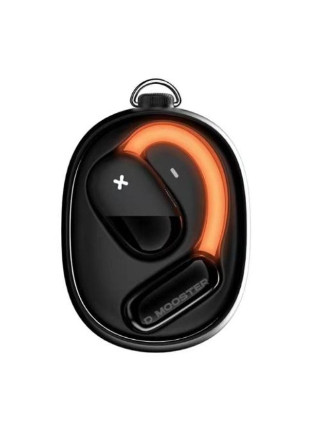 D MOOSTER Dmooster D72 OWS Bluetooth Earphones – Open-Ear Design with LED Lights, ANC Noise Reduction, Bluetooth 5.4, and Smart Touch Control - Black - Image 1