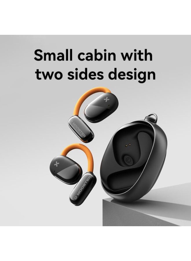 D MOOSTER Dmooster D72 OWS Bluetooth Earphones – Open-Ear Design with LED Lights, ANC Noise Reduction, Bluetooth 5.4, and Smart Touch Control - Black - Image 2