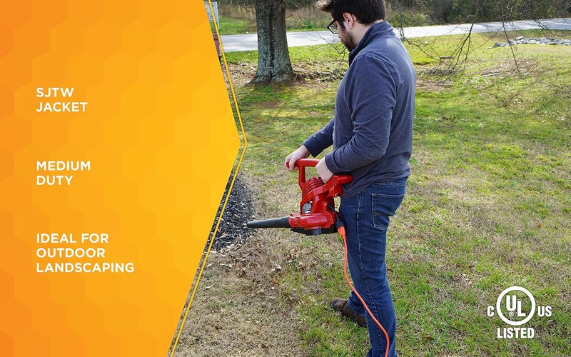 Woods Outdoor Extension Cord 100 Ft 16 Gauge 3 Prong Lawn  Garden Orange 0269 - Image 3