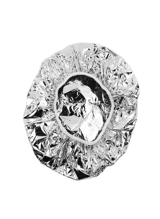 glasstore - 6Pcs Aluminum Foil Hair Cap, Salon Baking Oil Hair Dye Cap Waterproof Dustproof Hair Cap Elastic Spa Shower Cap for Home and Salon - Image 1