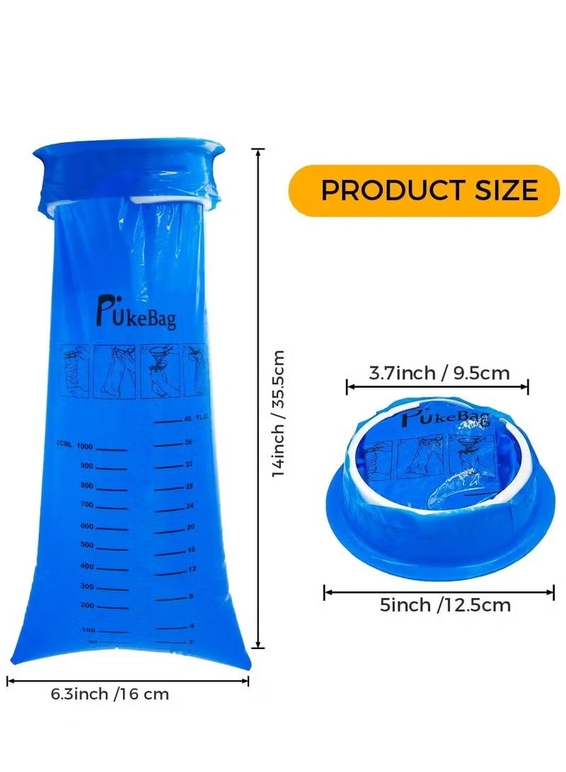 10 Pack Disposable Emesis Bags, Vomit Bags for Travel and Motion Sickness,1000 ml - Image 5