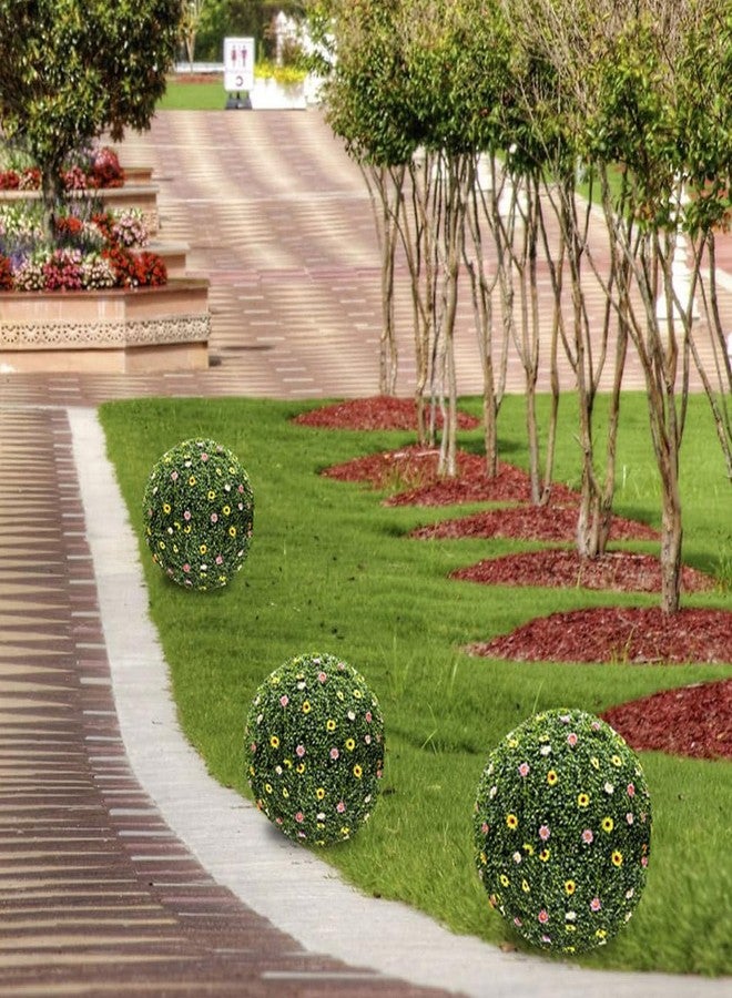 Amosfun 2Pcs Topiary Ball Frames 7.87 Inch Plastic Flower Arrangement Ball Stand Decorative Grass Cage for Garden Wedding Party Home Decor - Image 3