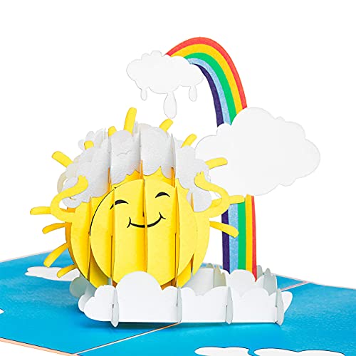Rykamia Pop Up Card, Sunshine Greeting Card, Multi-purpose Occasion, Blank Inside, 5x7 inches, Modern Style, Yellow & Orange, Cartoon Pattern, Pop-Up Feature - Image 3