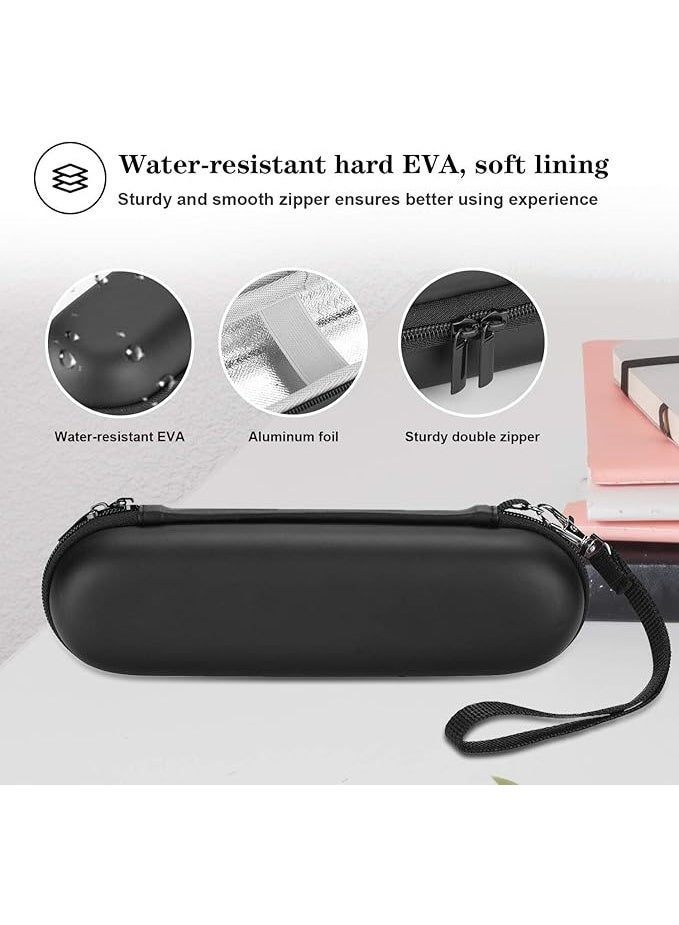 بروكاس حافظة سفر صلبة لفرشاة الأسنان الكهربائية اورال-بي برو 1000 8000/ فيليبس سونيكير 5100 6100 من بروكيس حمل التي تعمل بالبطارية وجيب شبكي للملحقات أسود - Image 5