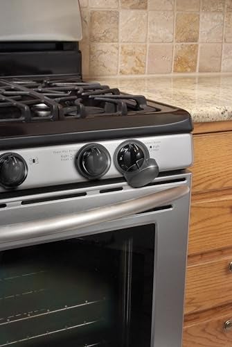 KidCo Stove Knob Covers for Child Safety (5 Pack) Universal Size Charcoal View Childproof Oven Knob Covers for Kids and Pets - Image 4