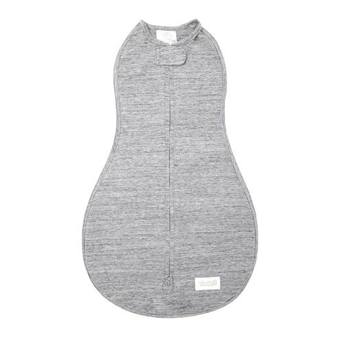 Woombie Original Baby Swaddling Blanket - Soothing, Cotton Baby Swaddle with Zipper - Wearable Newborn Blanket, Twilight Heather Gray, 14-19 lbs - Image 1