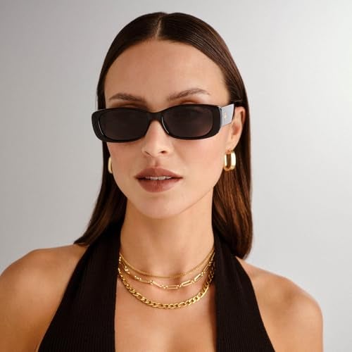 Le Specs Unreal! Sunglasses - Black, Rectangle, Unisex, Classic 'Everyday' Style - Image 5